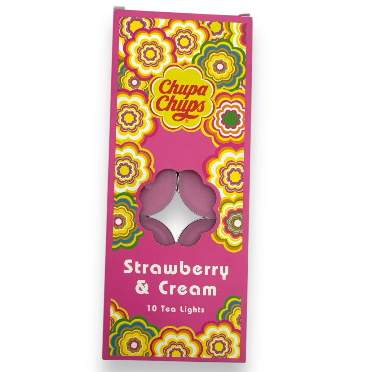 Chupa Chups Scented Tea Light Candles 10 pcs - Strawberry & Cream