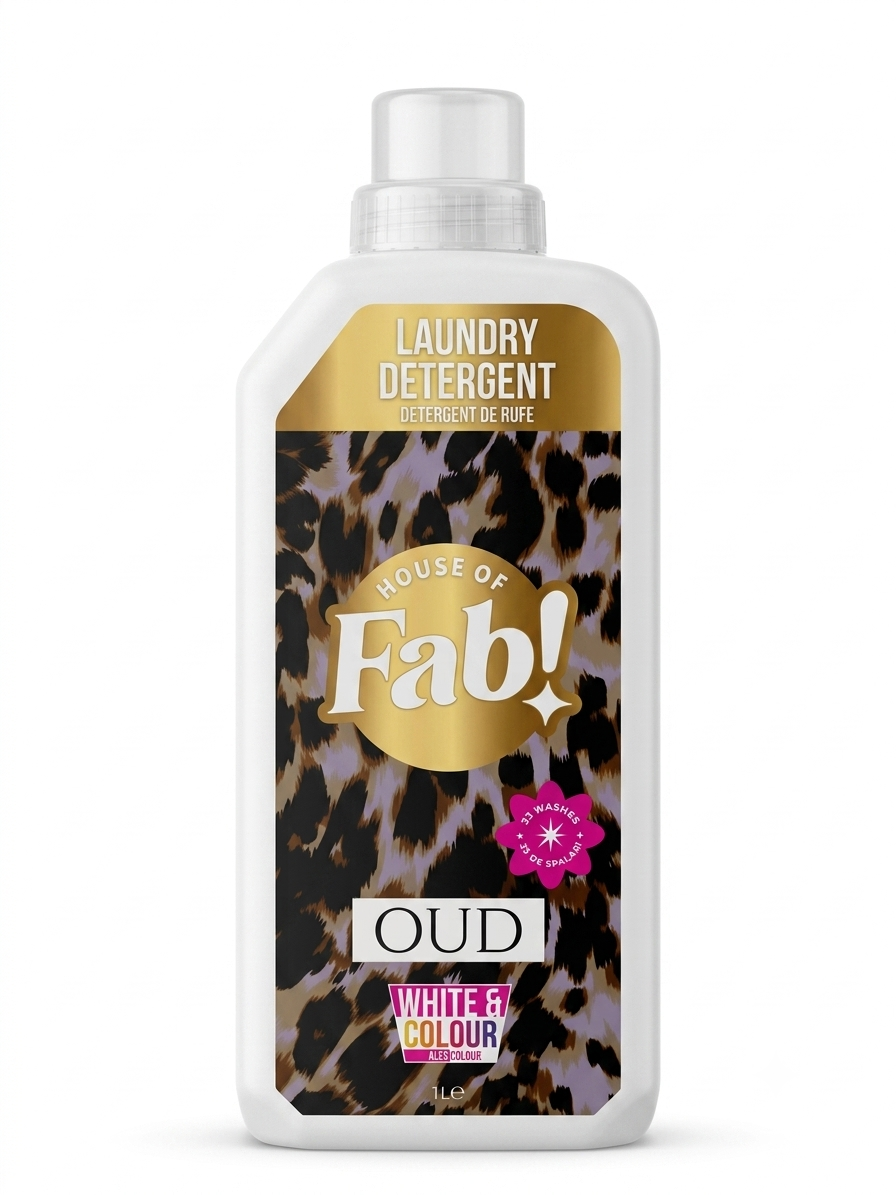 Fabulosa Oud Laundry Detergent 1L – Wasmiddel voor Witte & Gekleurde Was met Luxe Oud Geur – 33 Wasbeurten