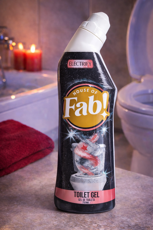 Fabulosa Toilet Gel Electrify 750ml – Toilet Cleaner – Powerful Toilet Cleaner against Limescale, Residue, and Dirt – Fresh Scent Toilet Gel
