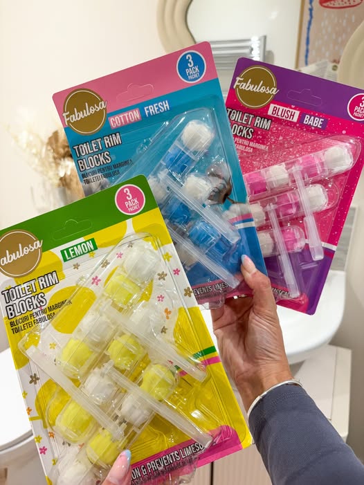 Fabulosa Toilet Blocks – 3 pieces - Lemon - Fresh scent & protection against limescale