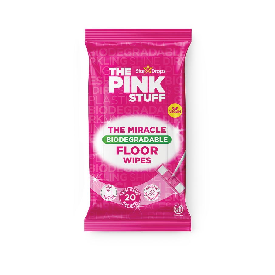 Les Pink Stuff Lingettes de sol antibactériennes biodégradables - Édition limitée