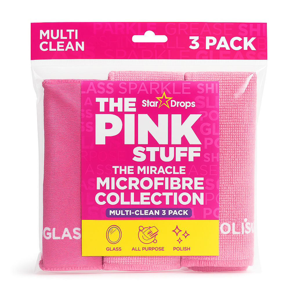 Das Pink Stuff Mikrofasertuch rosa (3 Stück)