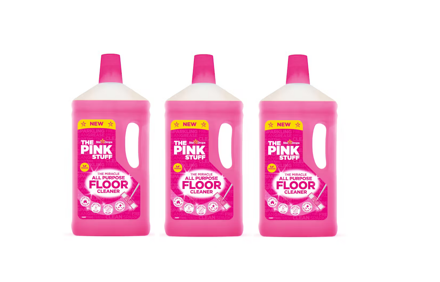 The Pink Stuff Nettoyant pour sol 1 litre - pack de 3