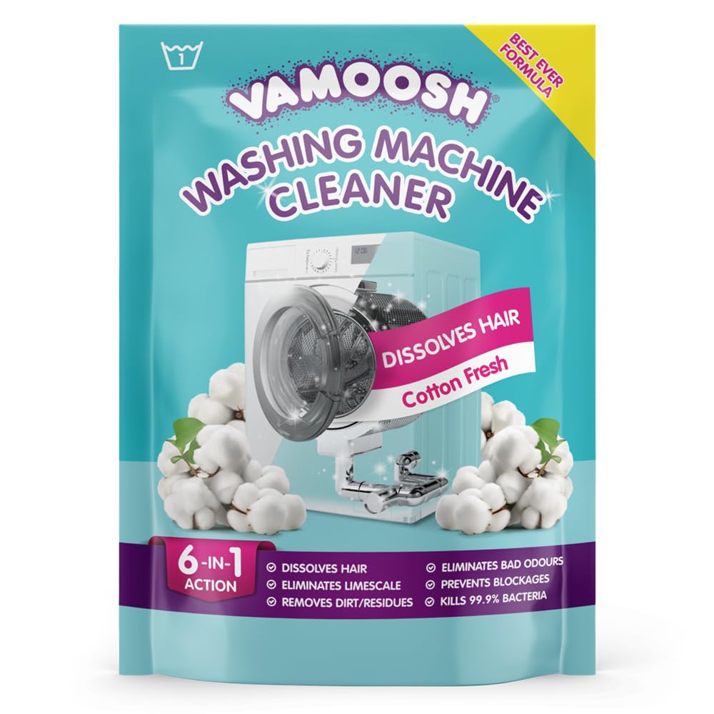 Vamoosh 6-v-1 čistič práčky s rozpúšťačom vlasov