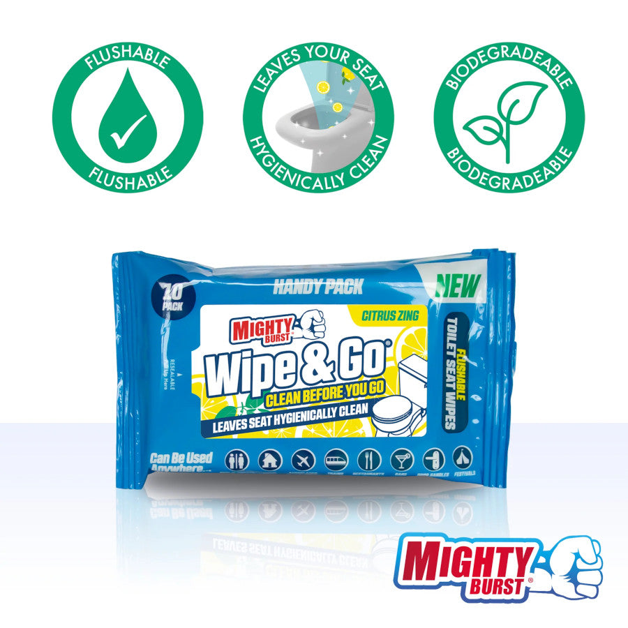 Airpure Mighty Burst Citrus Zing Wipe & Go Våtservetter - 3x10 Våtservetter