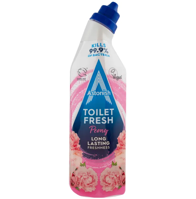 Astonish Pink Peony toaletní gel 750ml Citrónově svěží čistič toalet