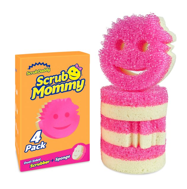 Scrub Daddy | Spužve za piling Mommy roze (4 komada)
