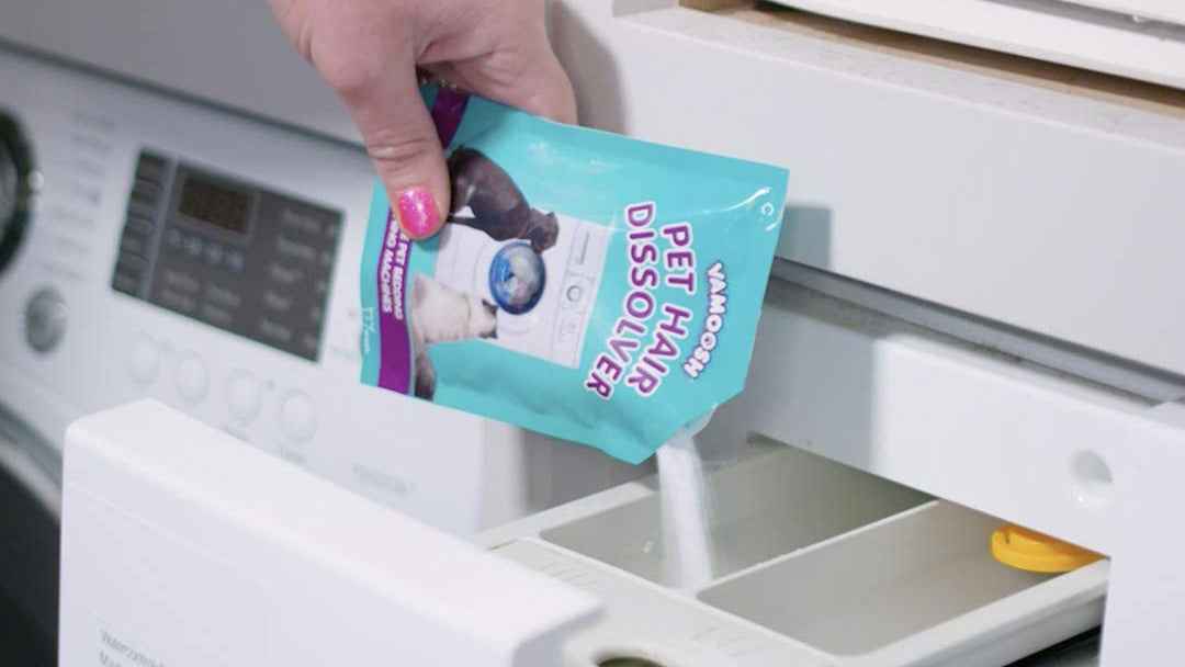 Vamoosh Pet Hair Dissolver – Dierenhaar Oplosser voor Wasmachine – Verwijdert Hondenhaar & Kattenhaar uit Dierenkussens, Dekens en Handdoeken