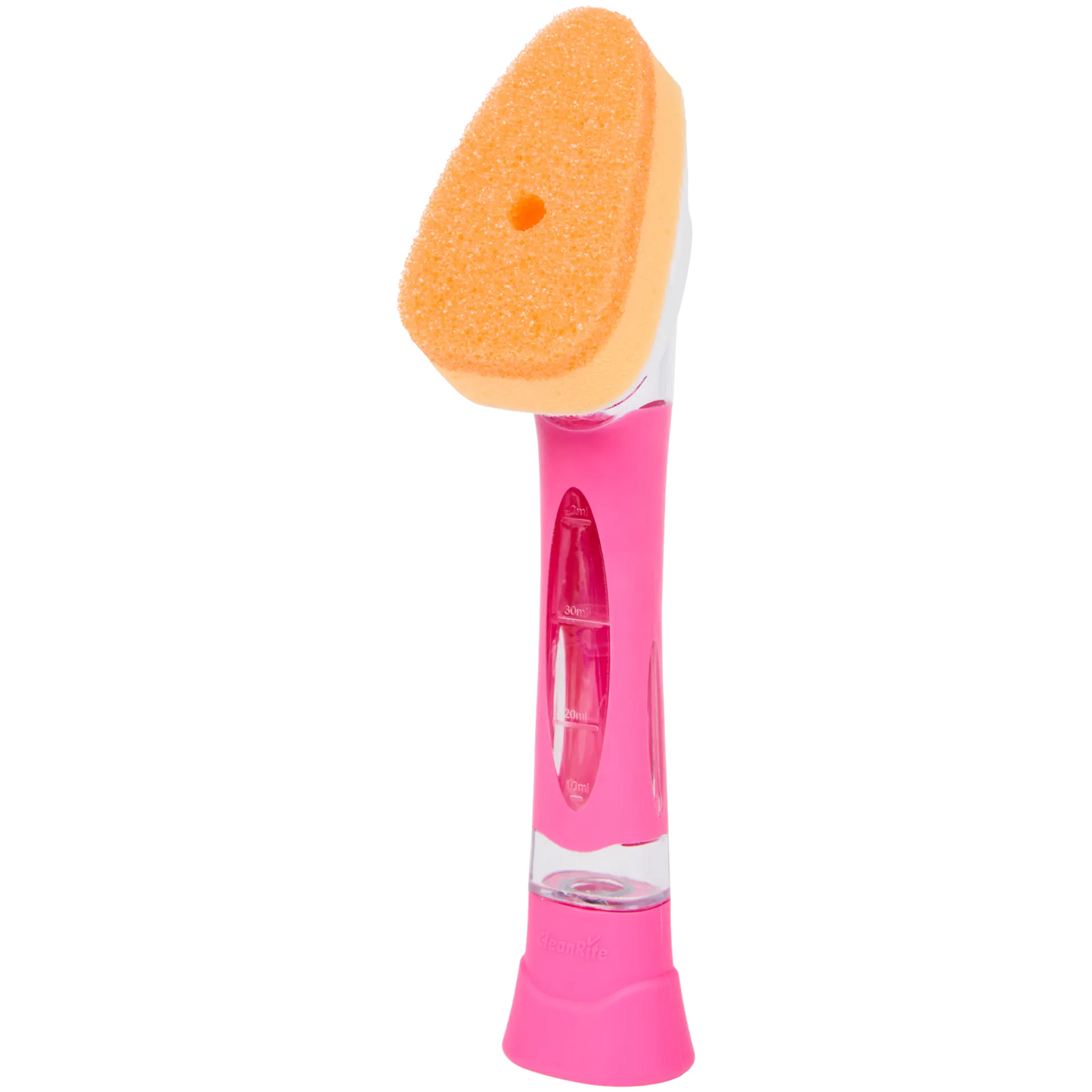 CleanRite Spugna per piatti con serbatoio del sapone – Spugna da cucina con impugnatura – Rosa