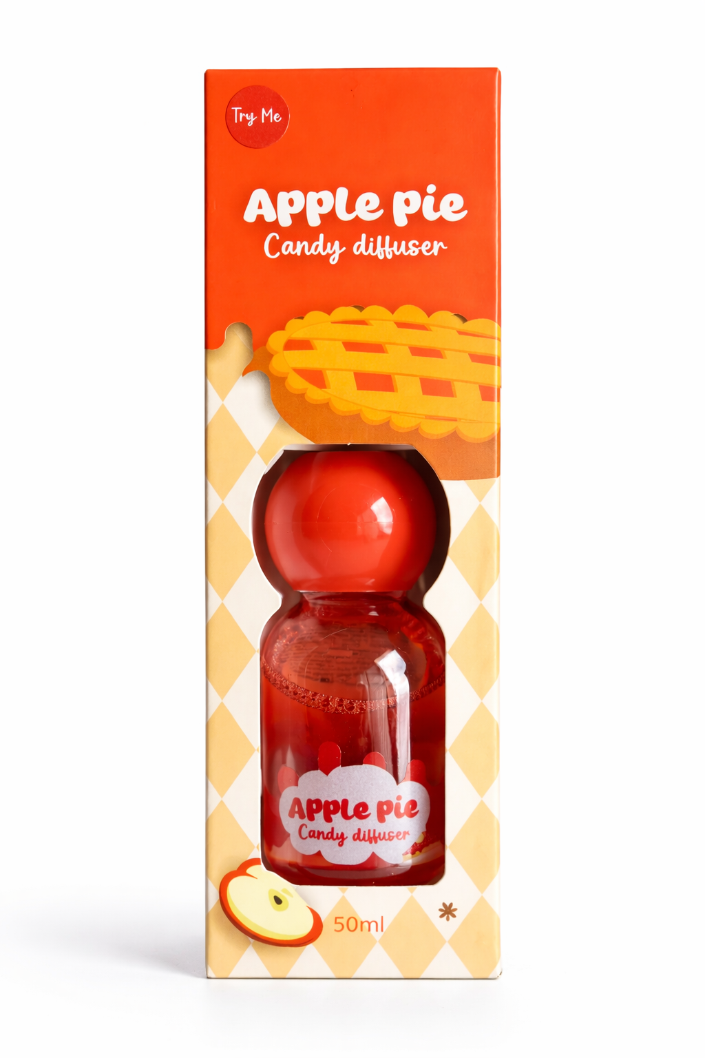 Apple Pie Candy Diffuser 50ml – Zoete Appeltaart Geurverspreider – Home Fragrance Diffuser – Candy Geur Diffuser voor Kamer, Slaapkamer en Woonkamer - ViralCleaning