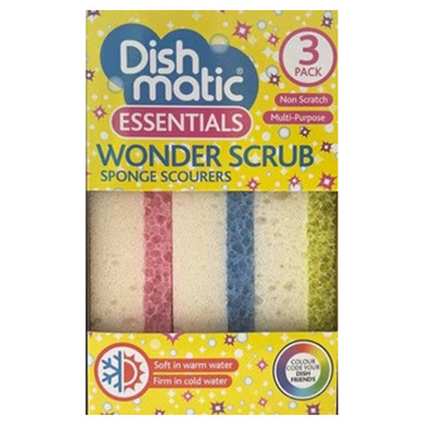 Dishmatic Zázračné houbičky – Bez škrábanců, multifunkční a odolné vůči zápachu (3 kusy)