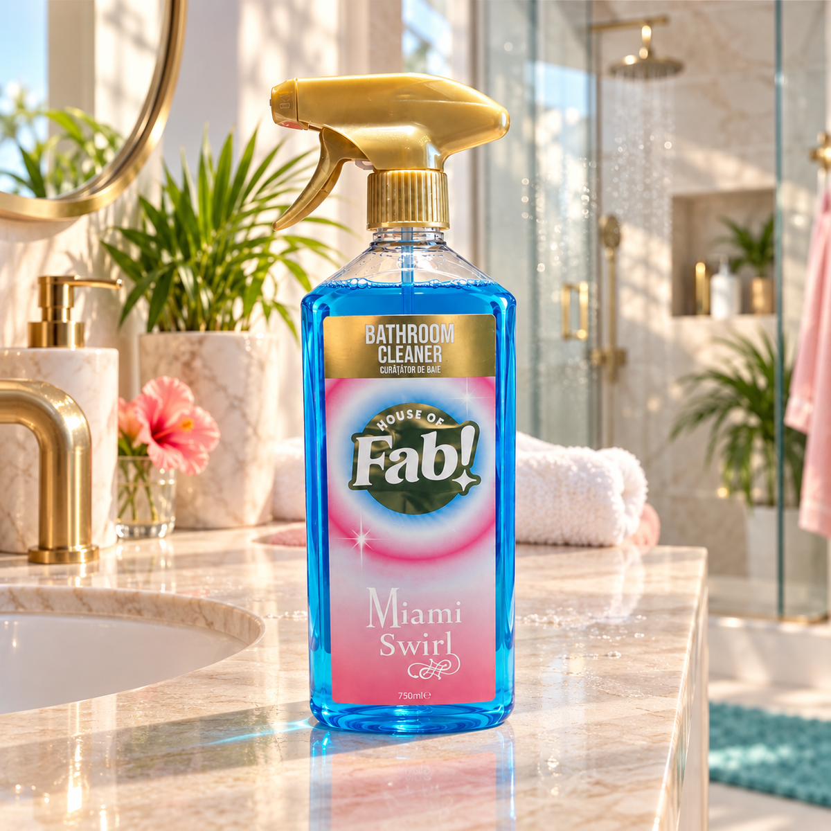 Detergente per bagno Fabulosa Miami Swirl 750 ml – Spray per la pulizia del bagno