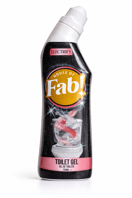 Fabulosa Toilet Gel Electrify 750ml – Toilet Cleaner – Powerful Toilet Cleaner against Limescale, Residue, and Dirt – Fresh Scent Toilet Gel