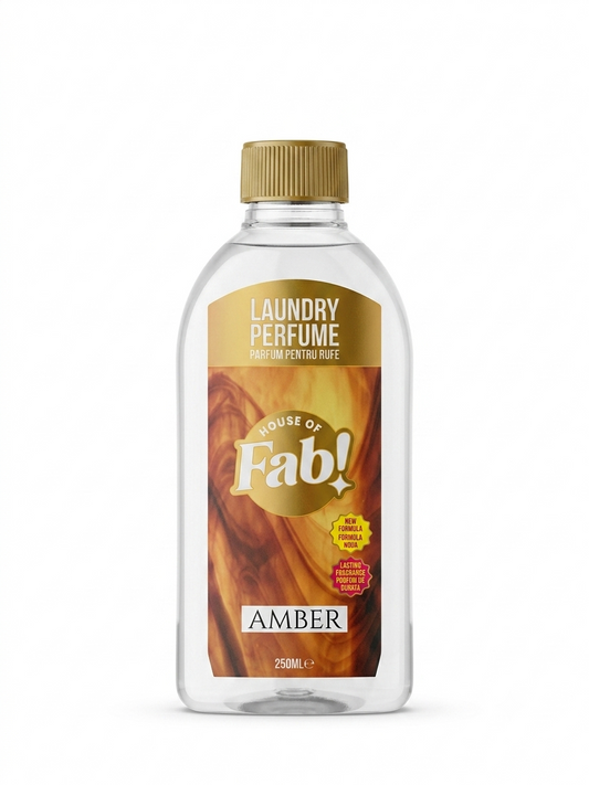 Fabulosa Amber Laundry Perfume 250ml – Laundry Perfume for Delightfully Scented Laundry – Fragrance Enhancer for Clothing & Bedding
