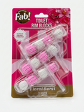 Fabulosa Toilet Rim Blocks Floral Burst 3 Pack – Toilet Rim Blocks Against Limescale with Floral Scent