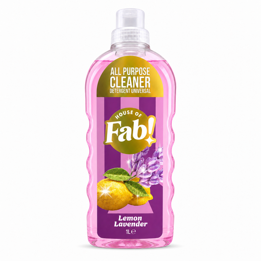 Fabulosa All-Purpose Cleaner Lemon Lavender 1000 ml – Concentrated Universal Cleaner with Fresh Lemon-Lavender Scent