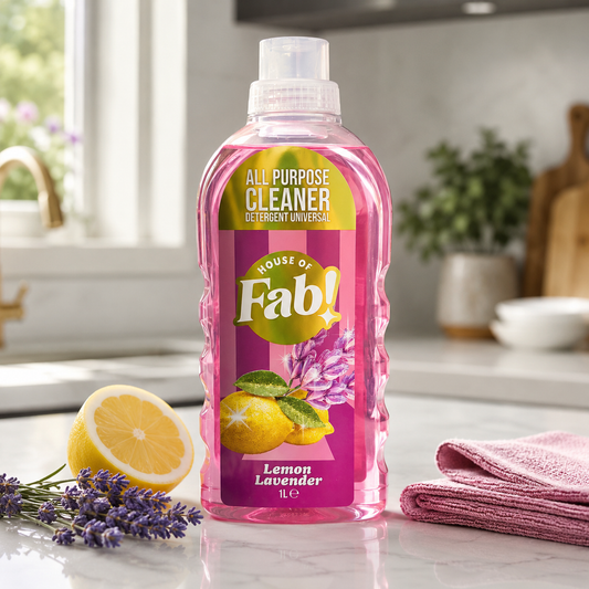 Fabulosa All-Purpose Cleaner Lemon Lavender 1000 ml – Concentrated Universal Cleaner with Fresh Lemon-Lavender Scent