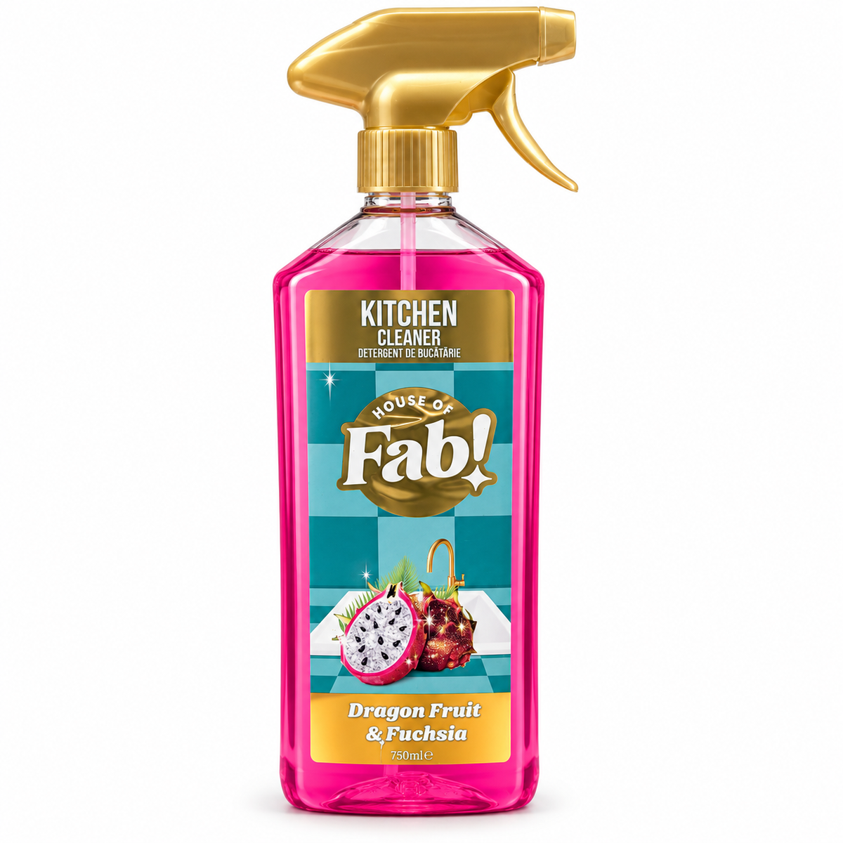 Fabulosa Kitchen Cleaner Dragon Fruit & Fuchsia 750ml – środek do czyszczenia kuchni w sprayu