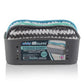 Minky Storage Box with Cleaning Pads – 3-Pack (White/Gray, Microfiber)
