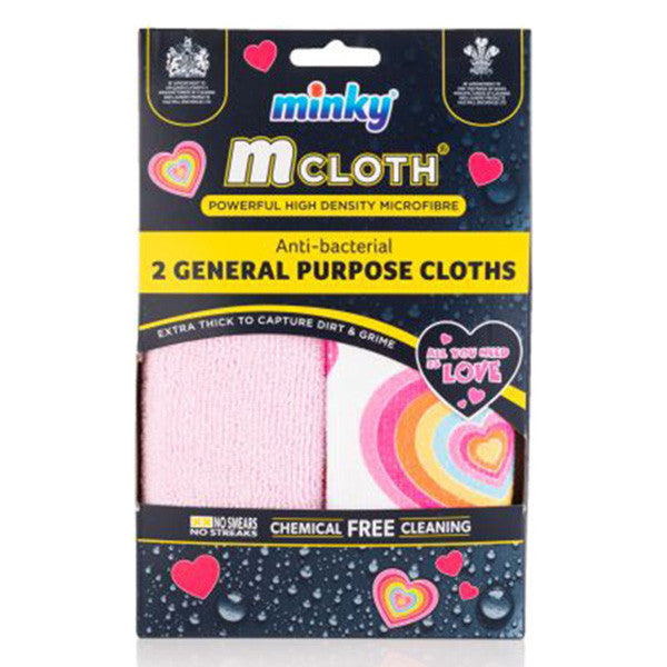 Minky M Cloth Cleaning Cloths – All You Need Is Love (2-Pack • Microfiber)