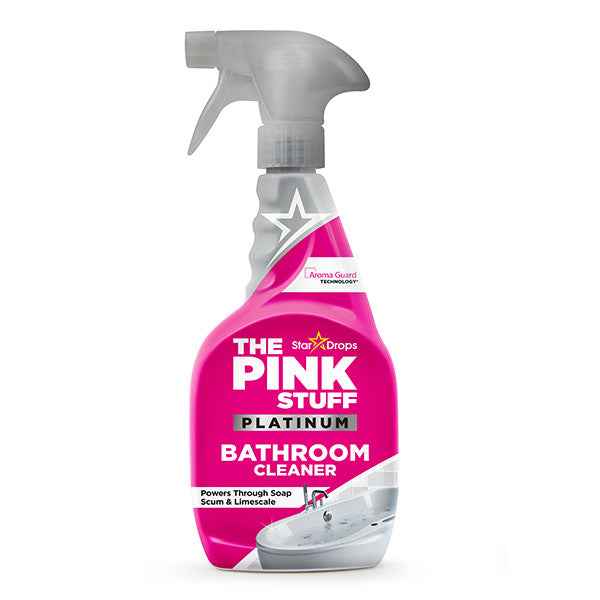 The Pink Stuff Platinum Bathroom Cleaner 750 ml – Powerful Spray against Limescale & Soap Residue