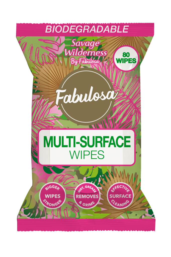 Fabulosa antibakteeriset puhdistusliinat biologisesti hajoava 80 kpl - Savage Wilderness - rajoitettu erä