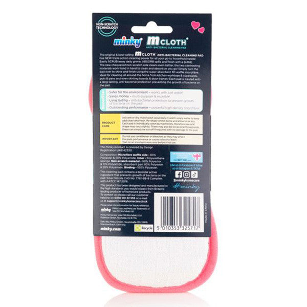 Minky M Panno Spugna per Pulizia – Tutto Quello che Ti Serve è Amore (Cuori Rosa • Potere di Pulizia 3-in-1)