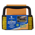 Scrub Daddy MR. BAR-B-Q set četki za ribanje roštilja – BBQ četka za ribanje s 2 dodatne podloge za ribanje