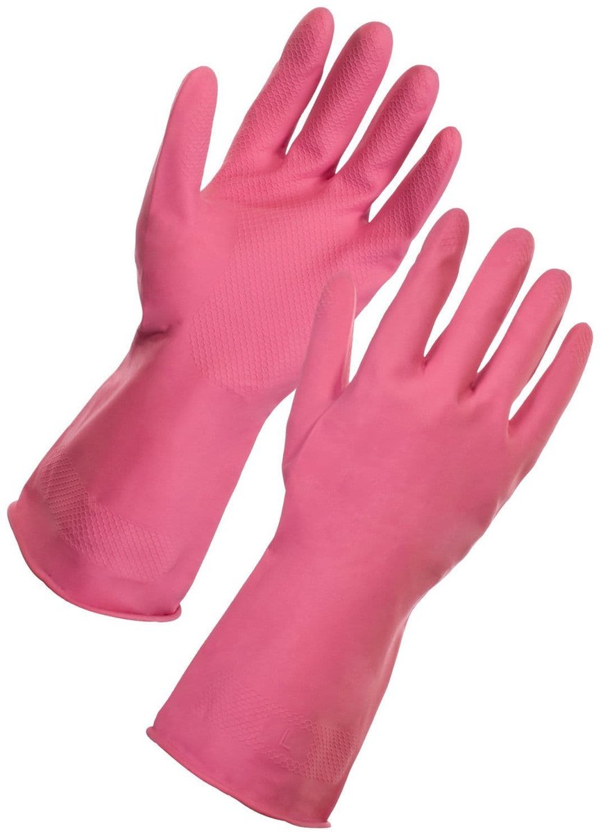 Růžové Opakovaně Použitelné Čisticí Rukavice (small)
