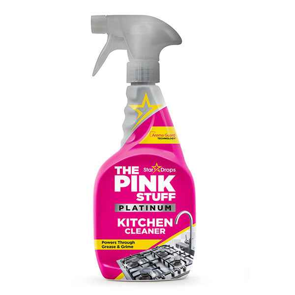 The Pink Stuff Platinum Kitchen Cleaner 750 ml – Powerful Spray against Grease, Dirt & Grime