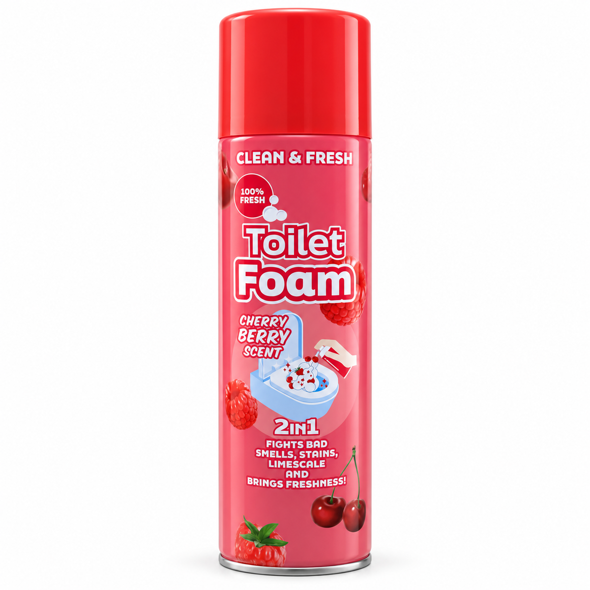 Clean & Fresh Toilet Foam Cherry Berry 500ml – pianka do czyszczenia toalety