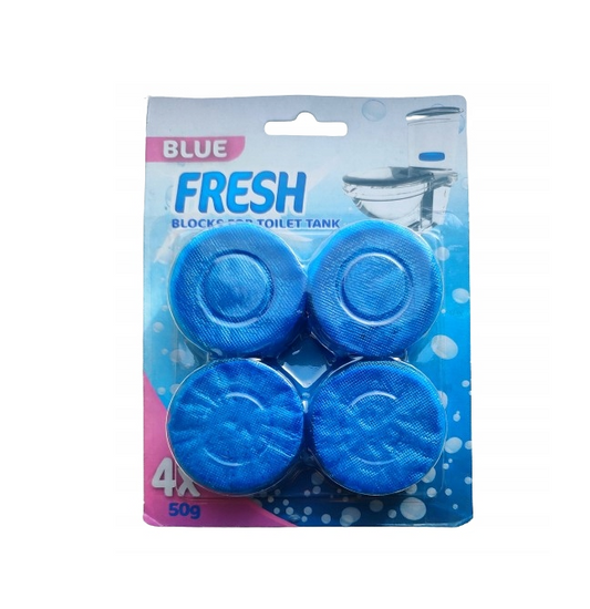 TikTok Viral BLUE FRESH Descaling Toilet Blocks for the Reservoir – 4 Pieces