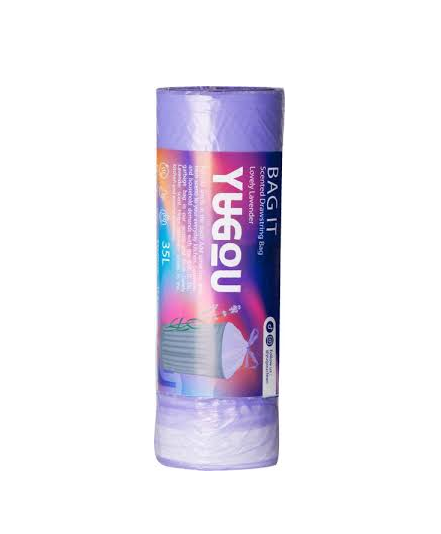 Yugou Sacs poubelle avec parfum Lovely Lavendel - 35 liter