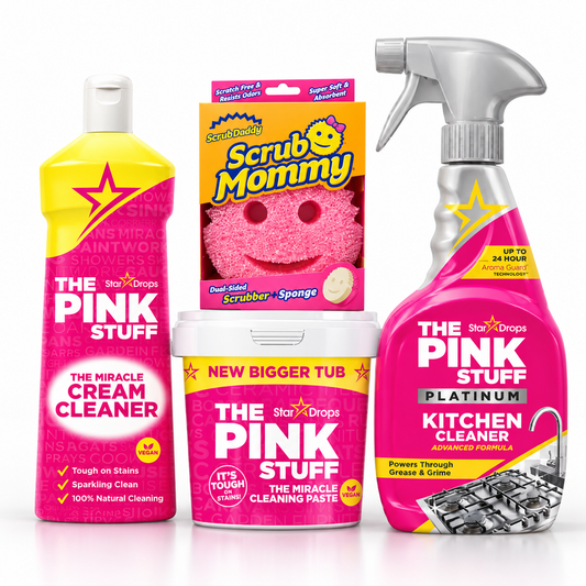 Kitchen Grease & Baked-on Grime Set – 4-piece Cleaning Set