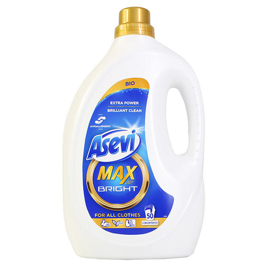Asevi Détergent Liquide Max Bright 2500 ml (50 lavages)