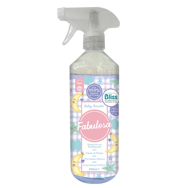 Fabulosa Spray Nettoyant Multi-Usage Poudre pour Bébé 500ml