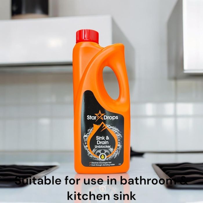 Star Drops Diskho & Avloppsrensare 500ml – Kraftfull Avloppsrensare för Omedelbart Resultat