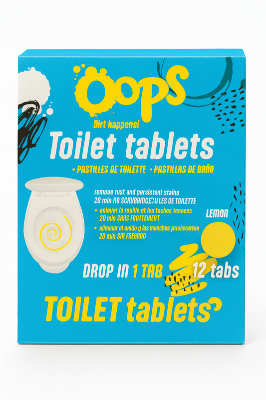 Oops Compresse per WC – 12 pezzi – Profumo di limone – Contro ruggine e macchie ostinate