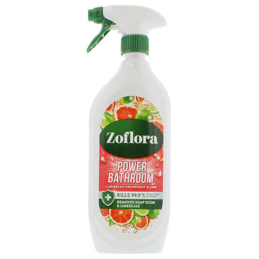 Zoflora Bathroom Cleaner Caribbean Grapefruit & Lime 800 ml – Fresh Citrus Spray for Limescale, Soap Residue, Shower, and Tiles